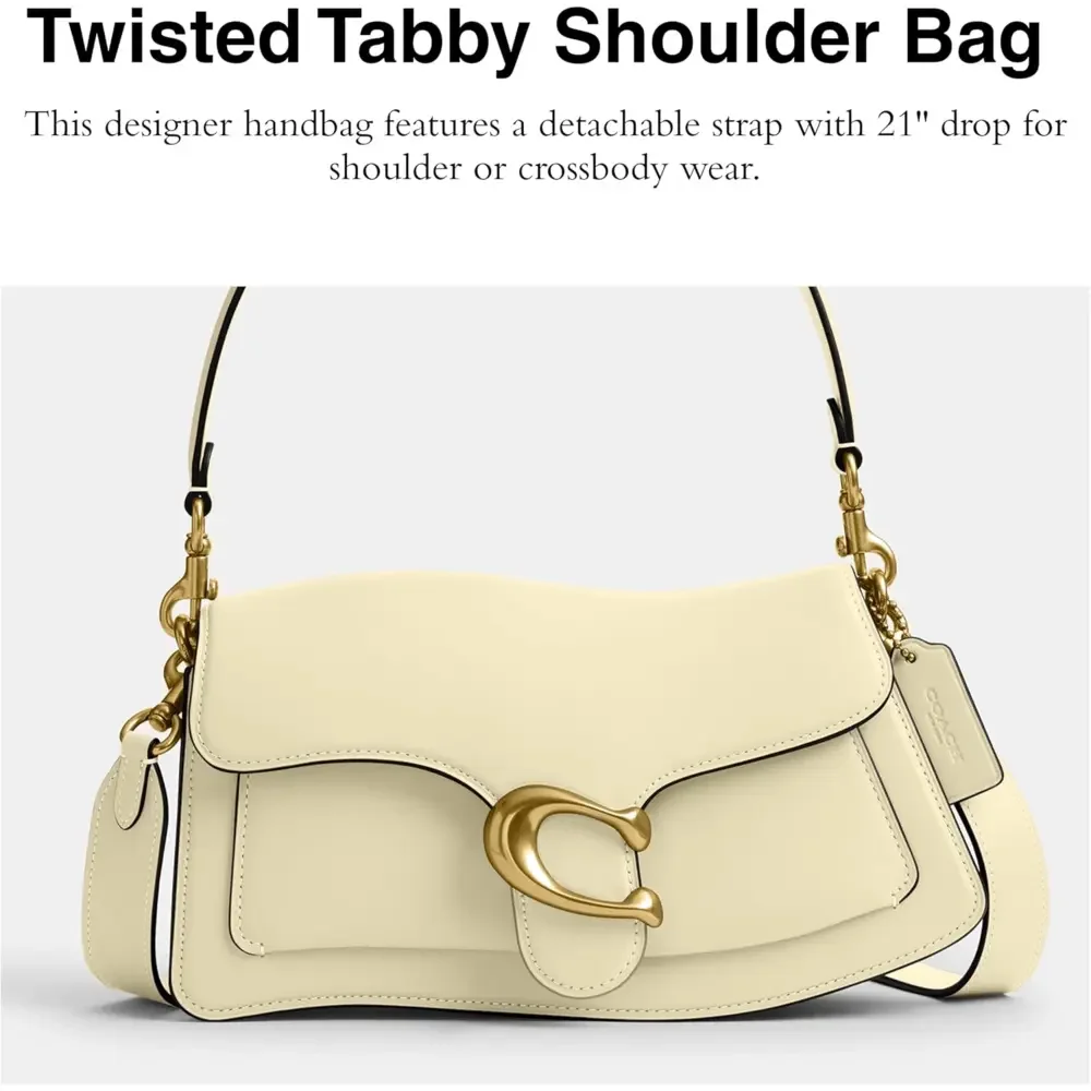 Coach TWISTED TABBY SHOULDER BAG in Light Yellow - Picture 8 of 8